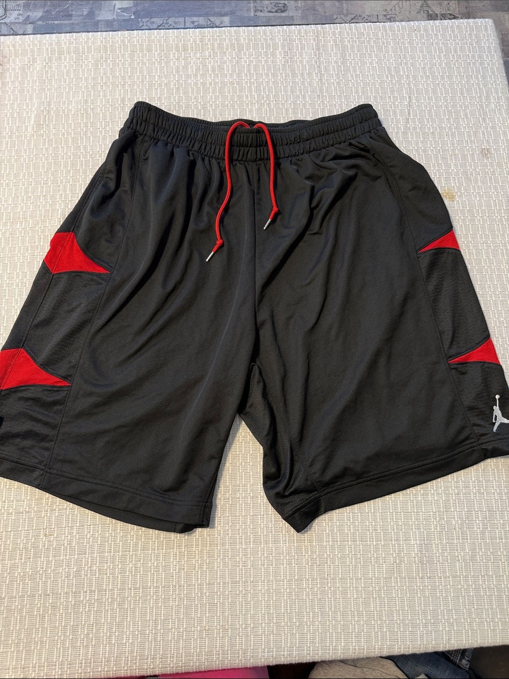 Jordan Black Shorts with Red Accents